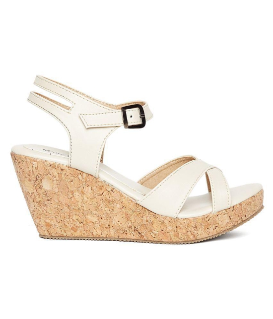 Marc Loire Cream Wedges Heels - 41 EU