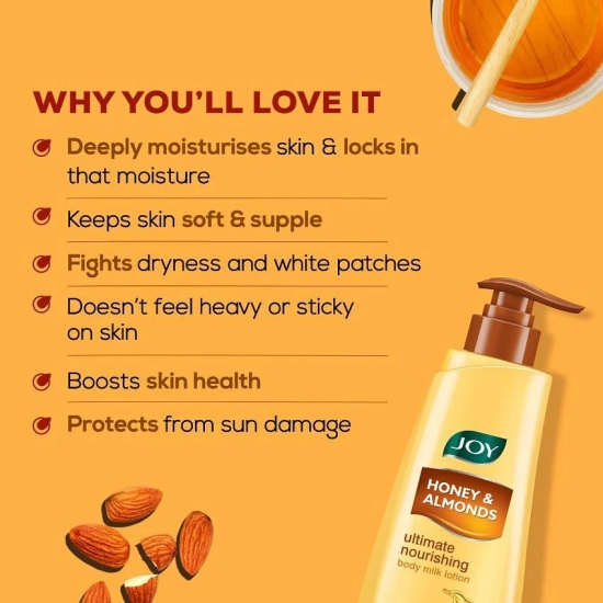 Joy Honey & Almonds Ultimate Nourishing Body Milk Lotion (400 ml)