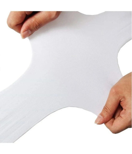 Auto Hub White Solid Riding Sleeves ( Set of 2 ) - Free Size