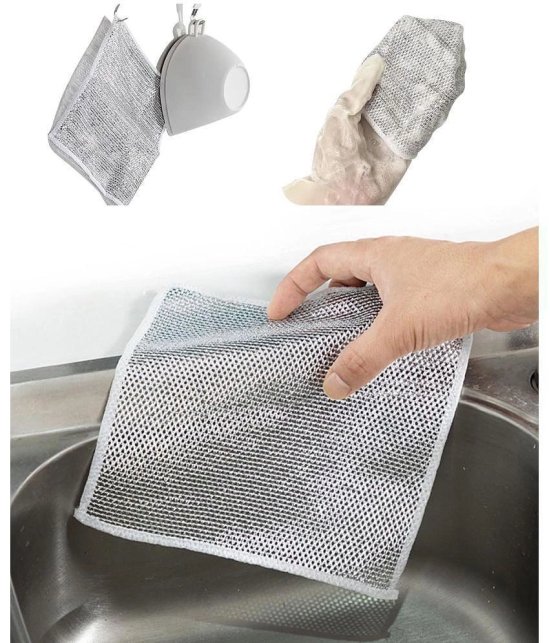 DHSMART Wire Dishwashing Rags for Wet and Dry Dishwash Bar Non Scratch Scrubbing Pads 1 no.s Pack of 5