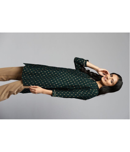 JC4U - Green Rayon Women's Straight Kurti ( Pack of 1 ) - None