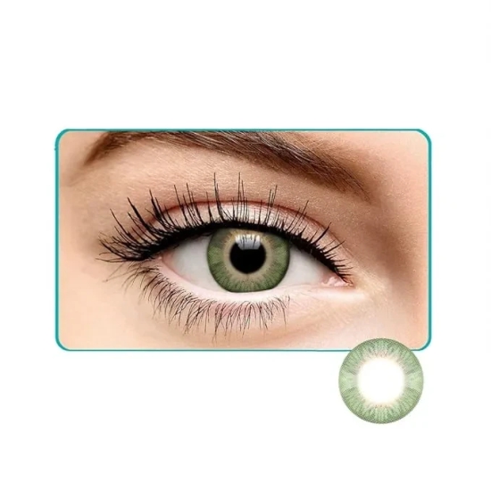 Bausch & Lomb Lacelle Premium Monthly Disposable Contact Lens (-00.00 to -10.00, Green, 2 Lenses)--10.00 / Green