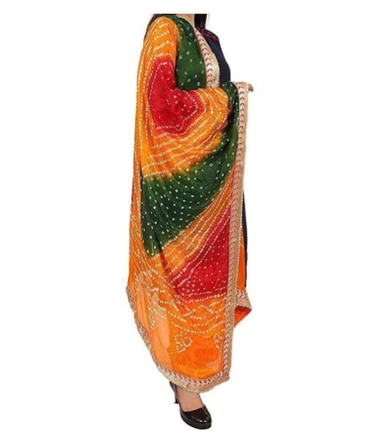 Raj Multicoloured Art Silk Bandhej Dupatta