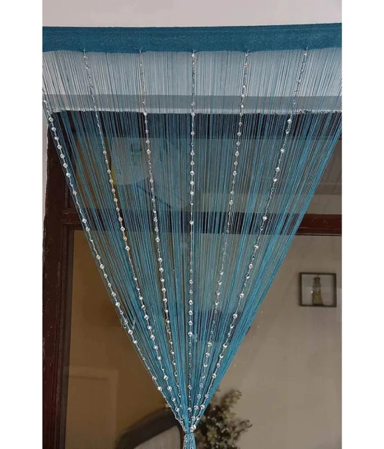 ENTICE Single Door Beaded String Curtain - Blue