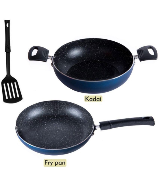 HomePro Non-Stick Set, Kadai 24.5 cm, Fry Pan 23 cm (Pack of 2)