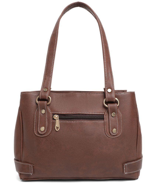 Fostelo - Brown PU Shoulder Bag - Brown