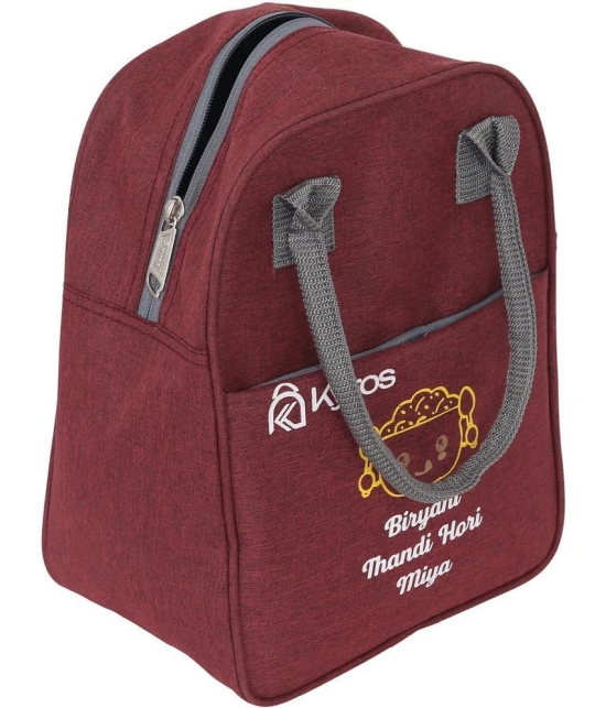 Kyros Maroon Polyester Lunch Bag Pack of 1 - Maroon