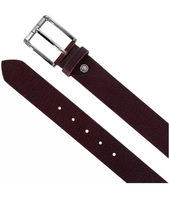 Leather World - Brown 100% Leather Men's Formal Belt ( Pack of 1 ) - None