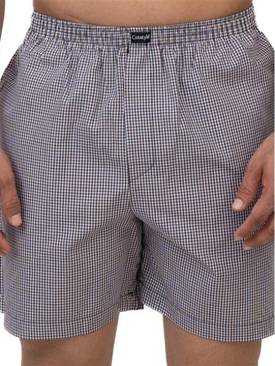 Checked Pure Cotton Boxers