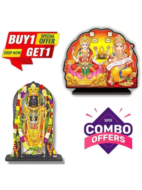 Saf Wood Laxmi Ganesh Idol ( 20 cm )