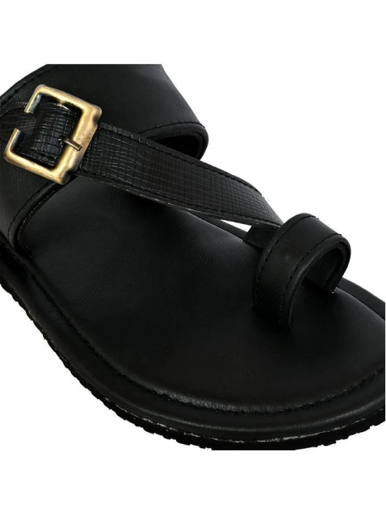 Altek Black Mens Leather Slipper - None