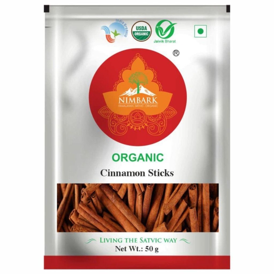 Nimbark Organic Cinnamon Sticks Piquant | 100% Natural | No Additives | Sweet Aroma | Warm Taste | Easy to add a Wondrous Flavor Profile to Your Dish