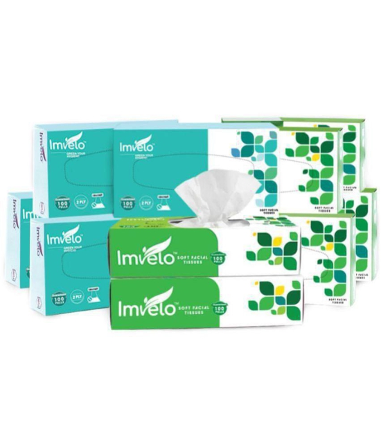 Imvelo - Paper Disposable Face Tissues ( Pack of 10 ) - 18 x 20 cm