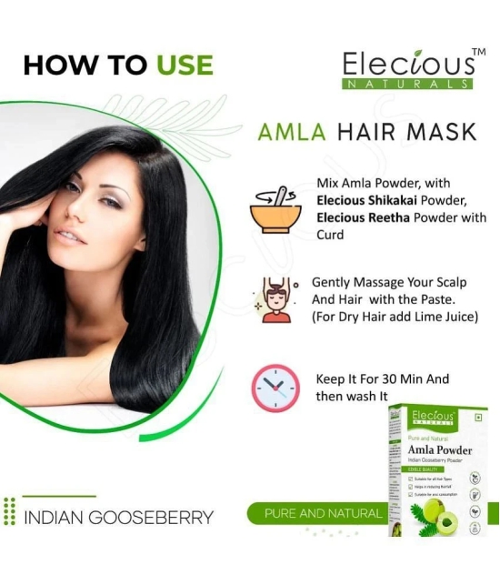 Elecious Amla Indian Gooseberry Powder For Hair Growth, 250g, Drinking & Eating (Unscented)