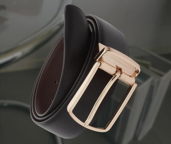 Men''s Vegan Leather Reversible Belt-42 / VEGAN PU / Black