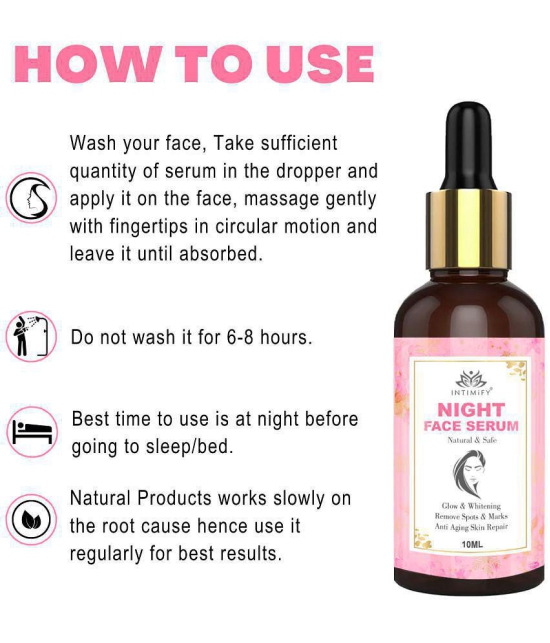 Intimify Night Face Serum, skin brightening serum, face serum, vitamin c face serum, anti acne serum, 10 ml