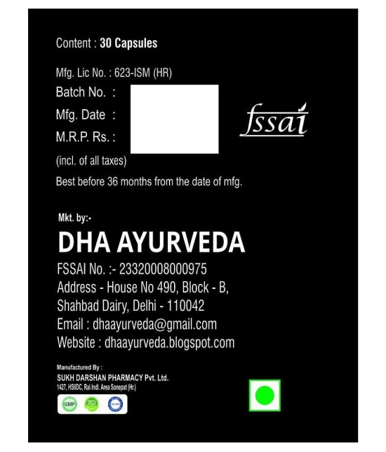 DHA Ayurveda Speedy Grow- Height Growth Herbal Capsule 30 no.s Pack Of 1