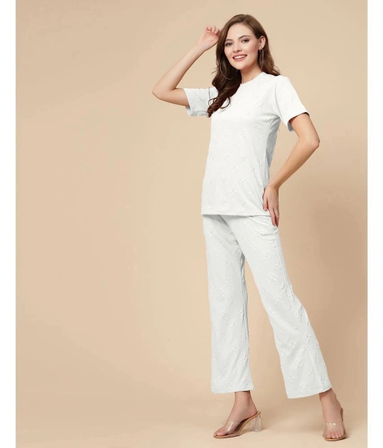 Selvia White Dyed Pant Top Set - None