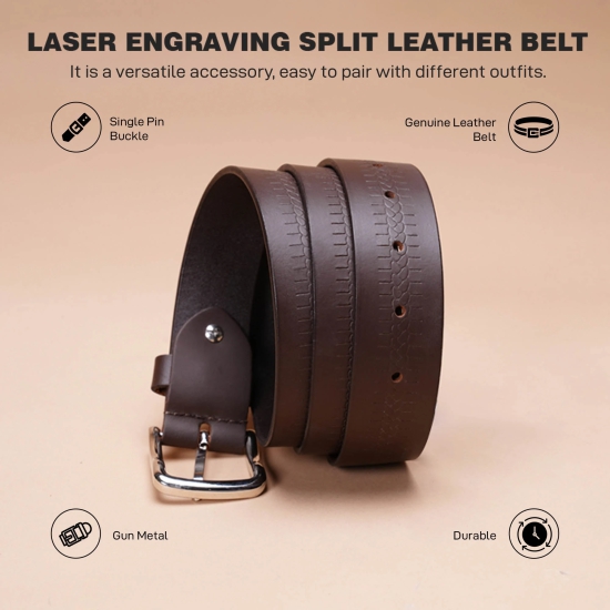 Red Tape Leather Belt For Men | Classic And Durable