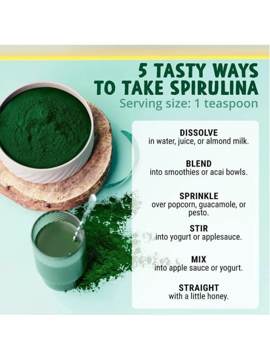 Vedicine Pure Spirulina Powder, Algae for Immunity, Digestion & Skin Health (150 g)