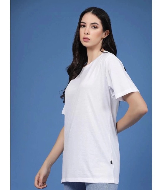 Rigo - White Cotton Loose Fit Womens T-Shirt ( Pack of 1 ) - None