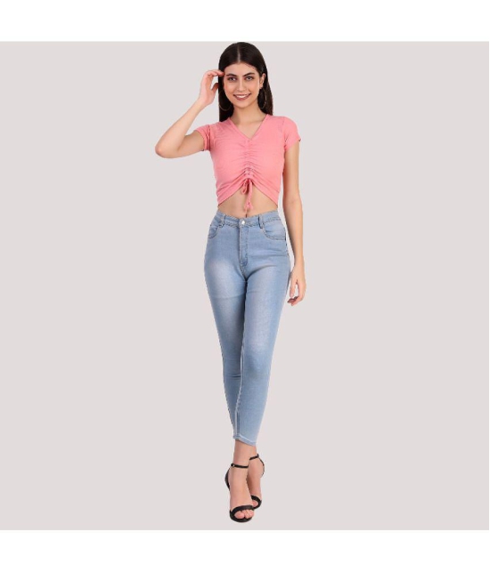 PPTHEFASHIONHUB - Peach Cotton Women's Regular Top ( Pack of 1 ) - None