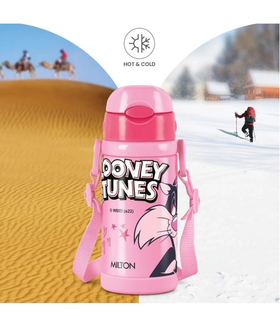 Milton Charmy 350 Looney Tunes Thermosteel Kids Water Bottle (330 ml) Pink - Pink