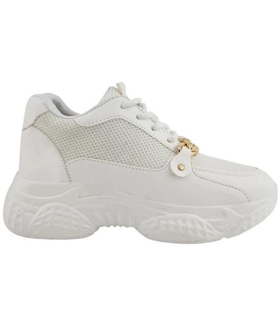 Shoetopia White Womens Sneakers - None