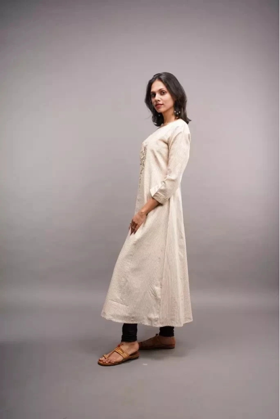 Tisser  Cotton  Silk Kurti With Hand Embroidery