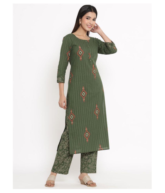 Kbz Cotton Kurti With Palazzo - Stitched Suit - XL