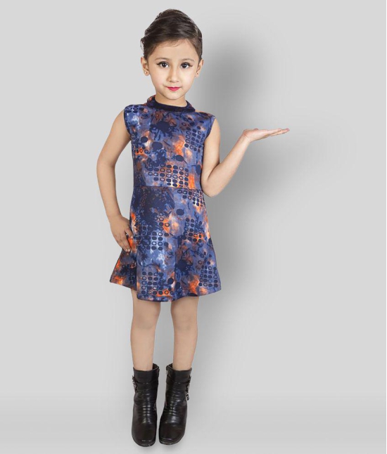 Addyvero - Multicolor Cotton Blend Girls A-line Dress ( Pack of 1 ) - None