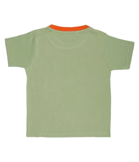 NEO GARMENTS Kids Boys & Girls Cotton T-shirt Combo/JUST KIDDING (PARROT GREEN) & APPLE OF DADDYS EYE (CEMENT)/PACK OF 2/(1 Years to 7 Years)/ - None