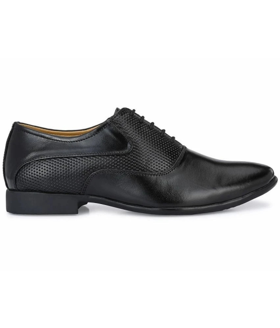 Leeport - Black Mens Derby Formal Shoes - None