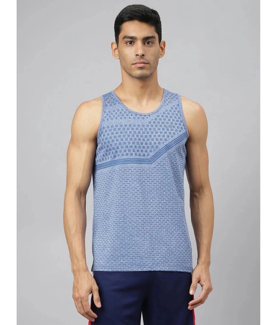 Alcis Blue Polyester Slim Fit Mens Tanks ( Pack of 1 ) - None