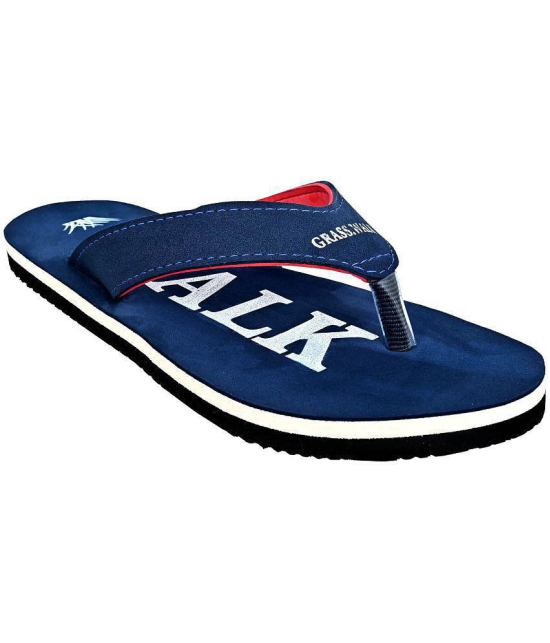 GRASS WALK - Navy Blue Men's Thong Flip Flop - None