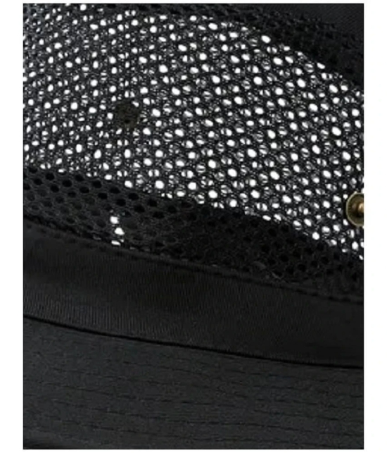 Zacharias Black Cotton Blend Mens Hat ( Pack of 1 ) - Black