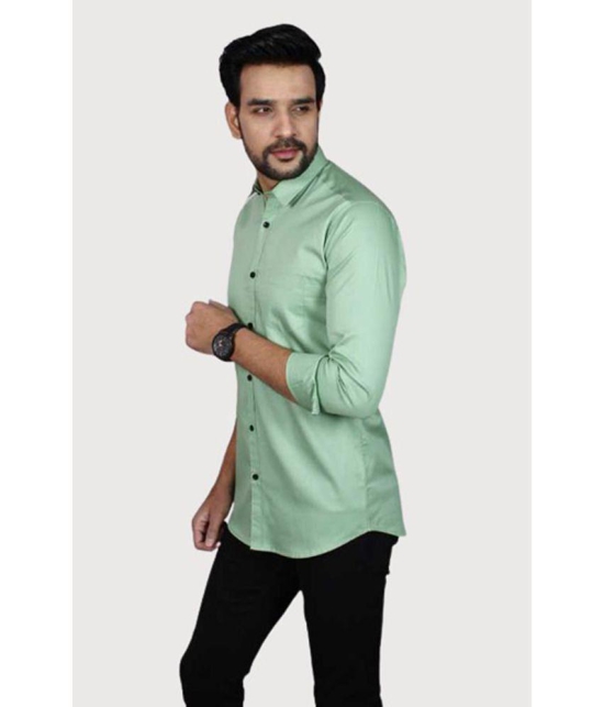 Springberry - 100% Cotton Slim Fit Sea Green Men's Casual Shirt ( Pack of 1 ) - None