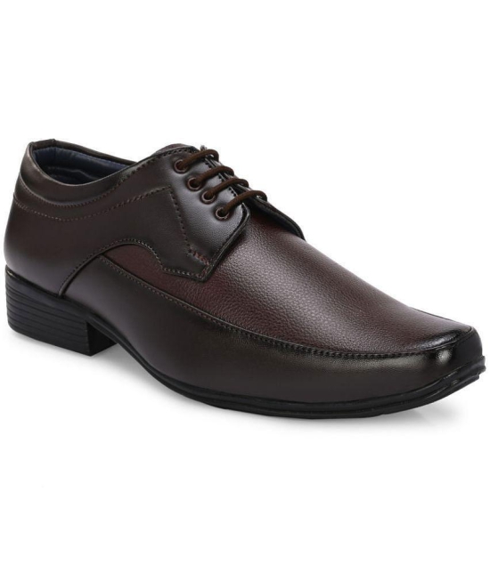 Leeport - Brown Mens Derby Formal Shoes - None