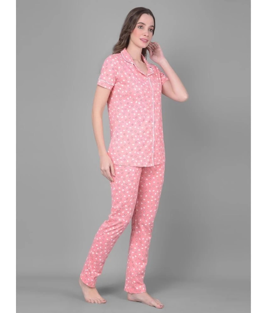 Dollar Missy Pink Cotton Womens Nightwear Nightsuit Sets ( Pack of 1 ) - None