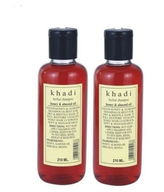 Khadi Herbal Honey and Almond Oil Shampoo, 420ml (Twin Pack)