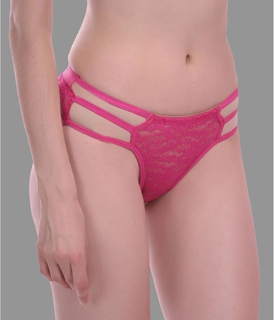 Madam - Pink Denim Self Design Womens Bikini ( Pack of 1 ) - None