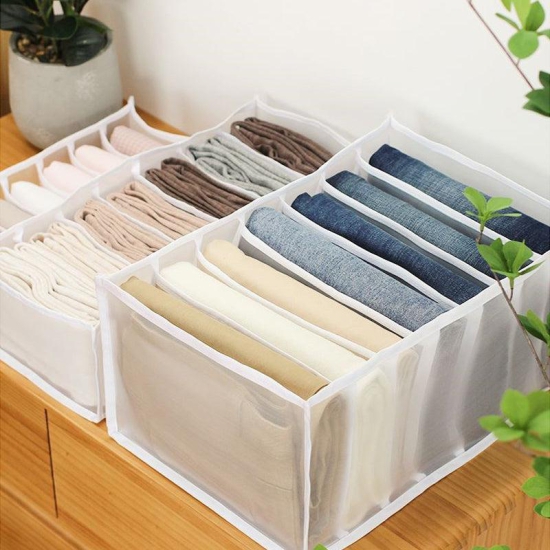 Wardrobe Clothes Compartment Boxes / Jeans Storage Box-7 COMPARTMENT (35 X 25 X 20 CM) / BUY 4