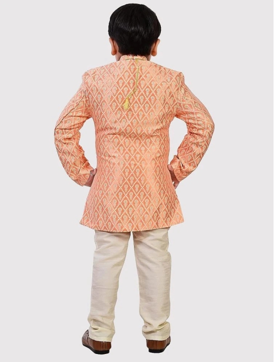 Arshia Fashions - Peach Silk Boys Sherwani ( Pack of 1 ) - None