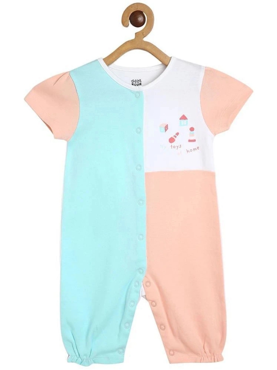 MINI KLUB Multi Color Cotton Rompers For Baby Girl ( Pack of 2 ) - None