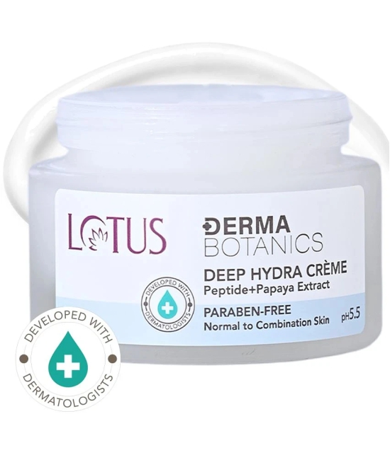 Lotus DermaBotanics Peptide + Papaya Extract Deep Hydra Creme, pH5.5, Normal to Combination Skin,50g