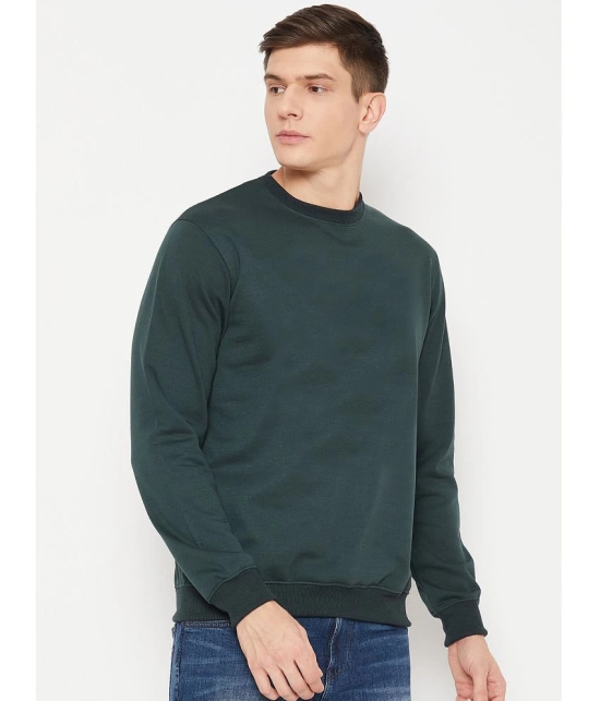 UBX Cotton Blend Round Neck Mens Sweatshirt - Olive ( Pack of 1 ) - None