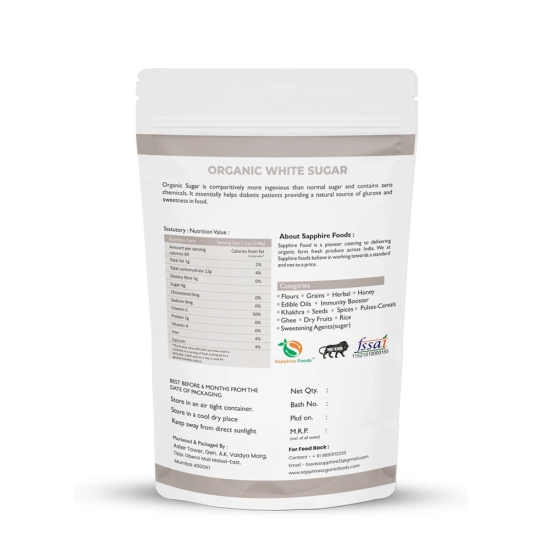 Organic White Sugar-250gm