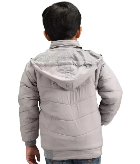 PPTHEFASHIONHUB - Gray Polyester Boys Quilted & Bomber Jacket ( Pack of 1 ) - None