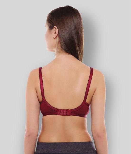 Bodycare Cotton Seamless Bra - Maroon - 34