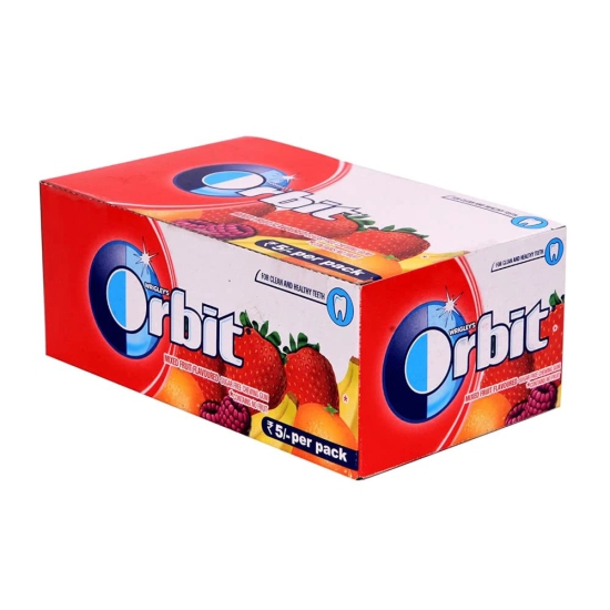 Orbit Mixed Fruit Flavour Sugar Free Chewing Gum - 4.4G Sleeve (Pack Of 32)